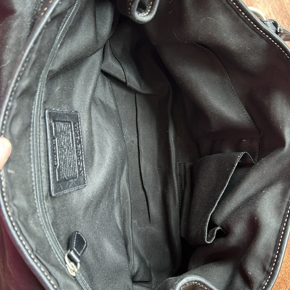 Coach Vintage Shoulder Bag, Black Leather with Chrome Hardware. Lovingly Used. - Picture 7 of 8